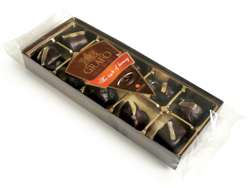 “GRAFO” ginger in chocolate 140g.