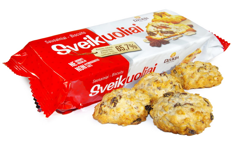 Biscuits ‘SVEIKUOLIAI” with raisins 150g.