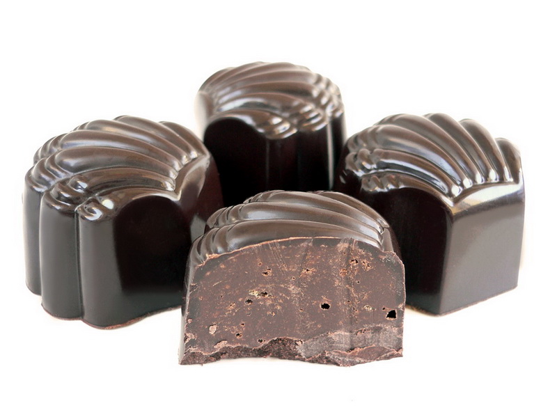 Chocolates with hazelnut filling
