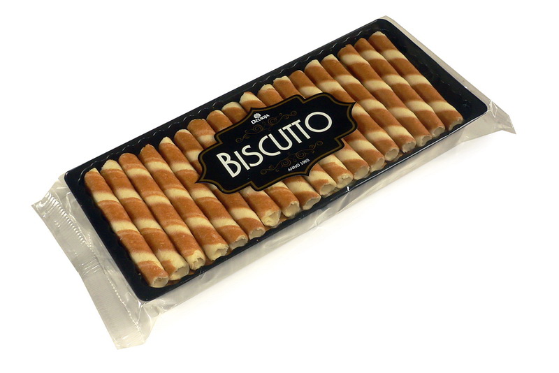 Wafer rolls with vanilla filling (Biscutto) 160g.
