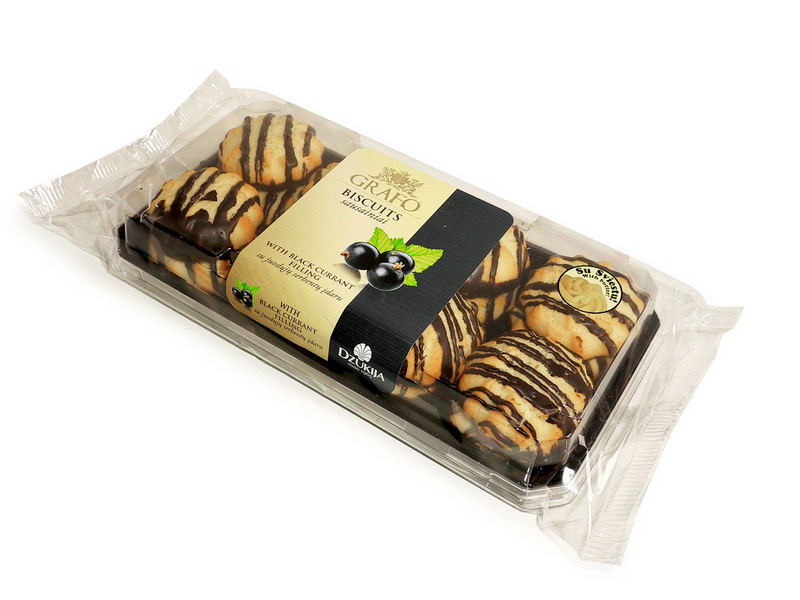 Biscuits “GRAFO” with blackcurrant filling 260g.