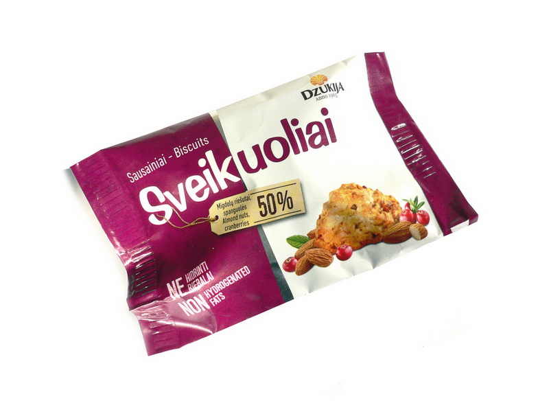 Nut biscuits “SVEIKUOLIAI” with almonds and cranberries