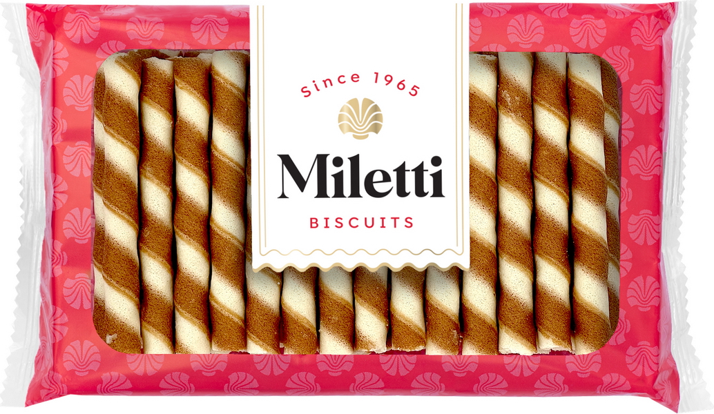 Miletti wafer tubes with vanilla filling